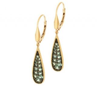 0.80 ct tw Alexandrite Pear Shaped Drop Earrings 14K Gold —
