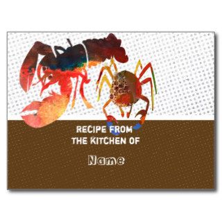 Kitchen Recipe Cards Post Card