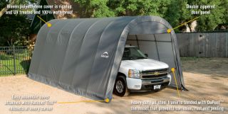 ShelterLogic Round-Style Instant Garage/Shelter — 24ft.L x 13ft.W x 10ft.H, 1 5/8in. Frame  Round Style Instant Garages
