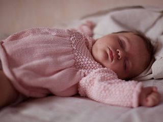 new baby girl's knitted cotton cardigan pink by the little tailor