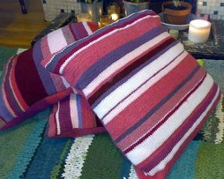 sorbet stripe cushion by mother of pearl atelier