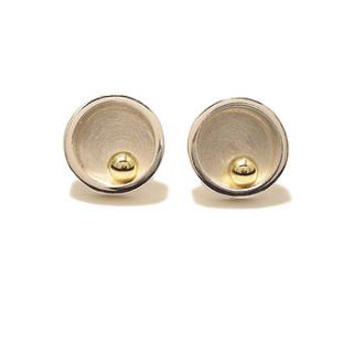 gold ball closed circle stud earrings by machi de waard jewellery