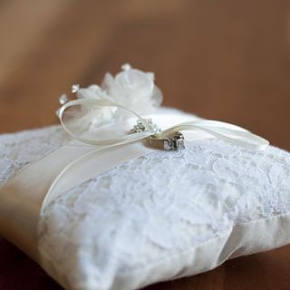 lace wedding ring pillow by gilly gray