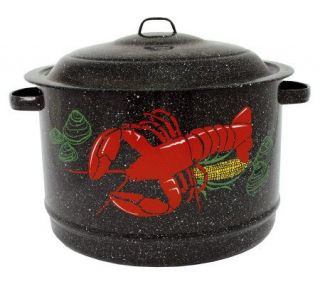 19 qt Lobster Pot Enamel on Steel with Lid —