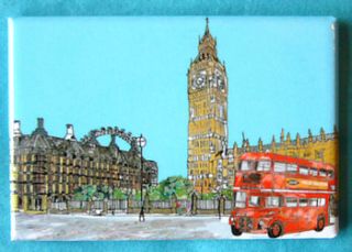 london parliament square fridge magnet by emmeline simpson