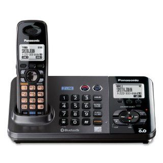 Panasonic KX TG9381T 2 Line Expandable Cordless Phone and Answering System, Metallic Black, 1 Handset  Cordless Telephones  Electronics