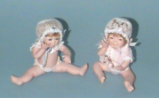 6 Porcelain Bruny Bebe Porcelain Dolls by Seymour Mann —