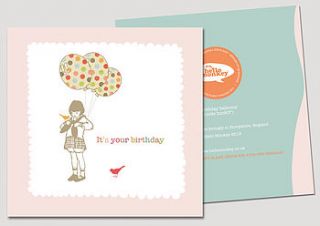 birthday balloons card by hello monkey