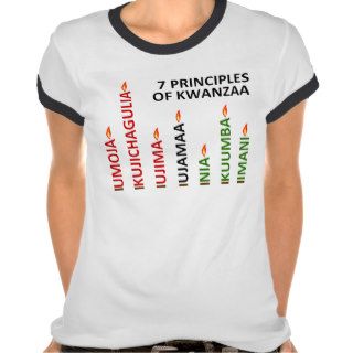 7 Principles of Kwanzaa Candles Tee Shirts