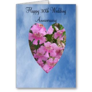 A Happy 30th Wedding Anniversary Card Flowers