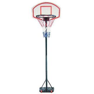 Transportabler Outdoor Basketballstnder mit Basketballkorb hhenverstellbar 165 205 cm Spielzeug