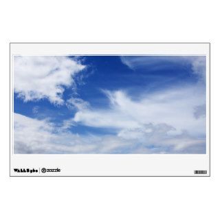 Blue Sky White Clouds Background   Customized Wall Decal