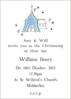 pack of personalised christening invitations by eggbert & daisy