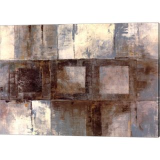 Evive Designs Euclid Ave Variations in Blue and Brown Canvas Wall Art