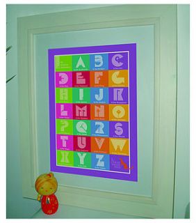 animal alphabet print by cherrygorgeous