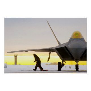F 22 Raptor  Stealth Air Superiority Fighter Poster