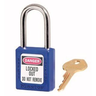 Master Lock 410KABLU2KEY Safety Series Padlock for Lockout/Tagout Applications, Blue Industrial Lockout Tagout Keyed Padlocks