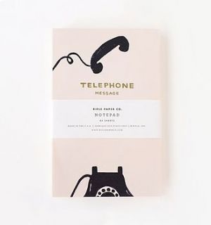 vintage style telephone note pad by old with new