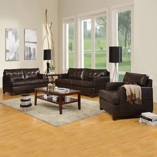 Leighton 3 piece Chair, Loveseat and Sofa Set Living Room Sets