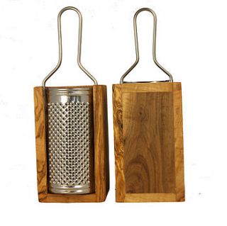 olive wood cheese grater by pure spain