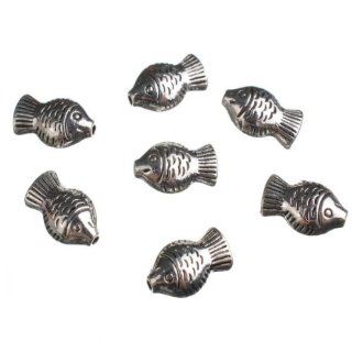 20pcs New Antique Silver Plated Fish Spacer Beads 15mm Jewelry Findings Jewelry