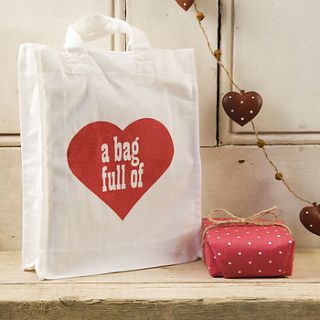 'a bag full of love' tote gift bag by solographic art