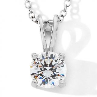 Absolute Round Solitaire Pendant with 18 In Chain   1.5ct