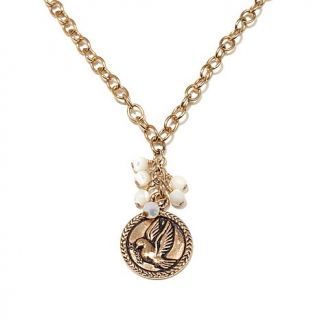 Studio Barse Gemstone Bronze "Coin Clusters" Necklace