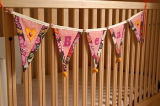girl's personalised bunting by sew you