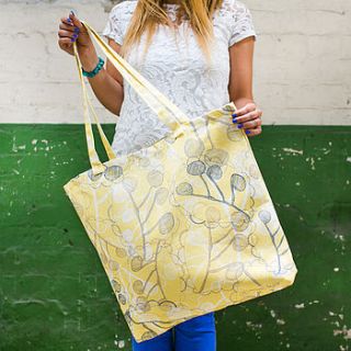 ghost leaves canvas shopper bag by rachael taylor