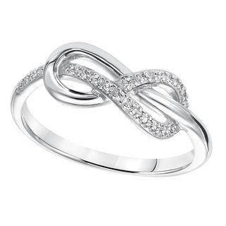 Cambridge Sterling Silver 1/10ct TDW Diamond Infinity Ring Cambridge Diamond Rings