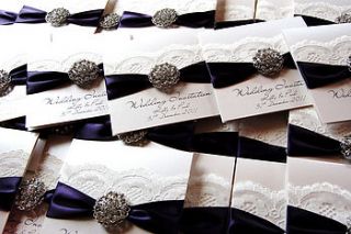 opulence crystal wedding invitation by made with love designs ltd