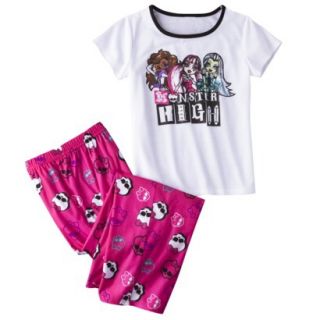 Monster Chic Girls Short Sleeve Pajama Set