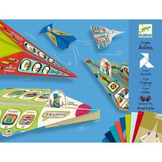 origami airplane making kit by nest