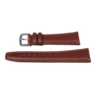 Hadley Roma Oil Tan Genuine Leather Chesnut Watch Strap With Stitched Trim Watch Bands