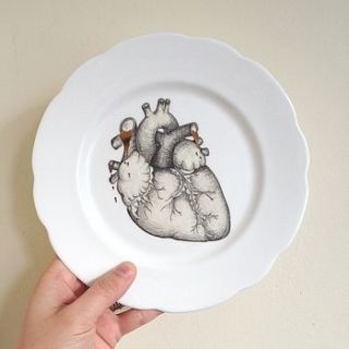 anatomical heart illustration plate art by cherry pie lane