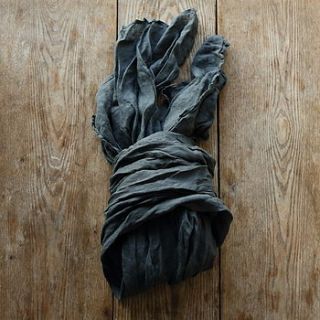 pure linen handmade scarf garza grey tones by linenme