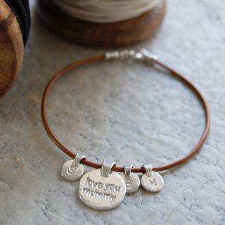 personalised 'love you mummy' bracelet by kutuu