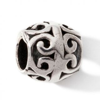 Charming Silver Inspirations Sterling Silver Swirl Design Bead Charm