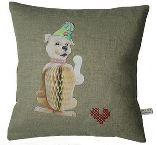 handmade cushion charlie in the circus by chocolate creative home accessories