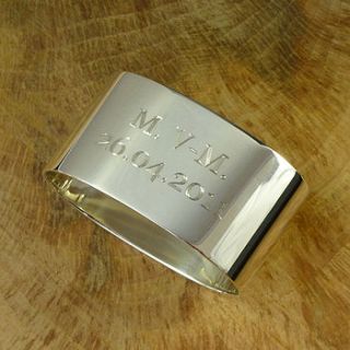 silver napkin ring personalised by hersey silversmiths