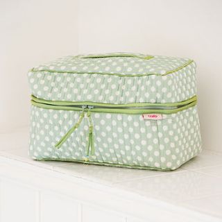 lettuce spotty dotty vanity washbag by caro london