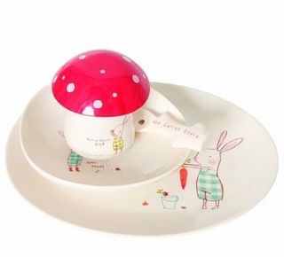 bunny green dish set by albetta