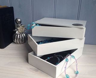 jewellery box triple layer in gloss white by not a jewellery box