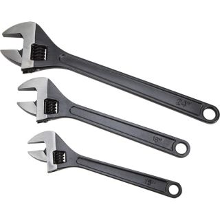 Klutch 3-Pc. Jumbo Adjustable Wrench Set  Adjustable Wrenches