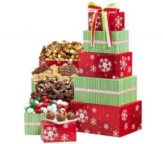 1 800 Baskets Holiday Snowflakes Sweets Tower —