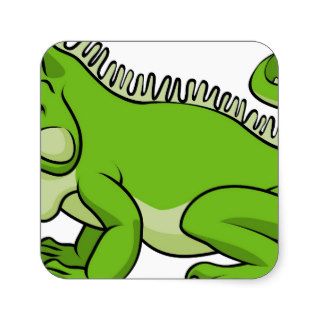 Cartoon Iguana Lizard Stickers