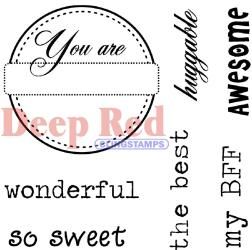 Deep Red Cling Stamp   You Are Clear & Cling Stamps