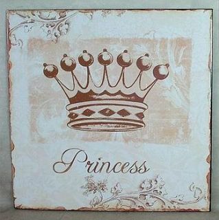 princess metal sign by mini u (kids accessories) ltd