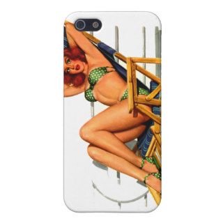 Beach Chair Pin Up Girl ~ Retro Art iPhone 5 Cover